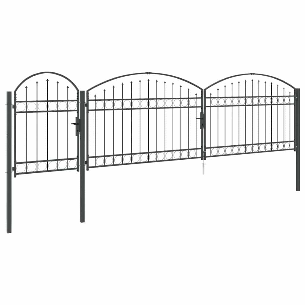 Hegnslåge med buet top Assen Grå 500 x 100 cm Stål