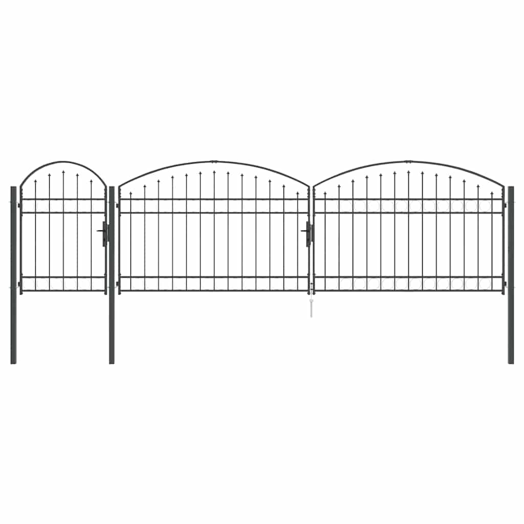 Hegnslåge med buet top Assen Grå 500 x 100 cm Stål