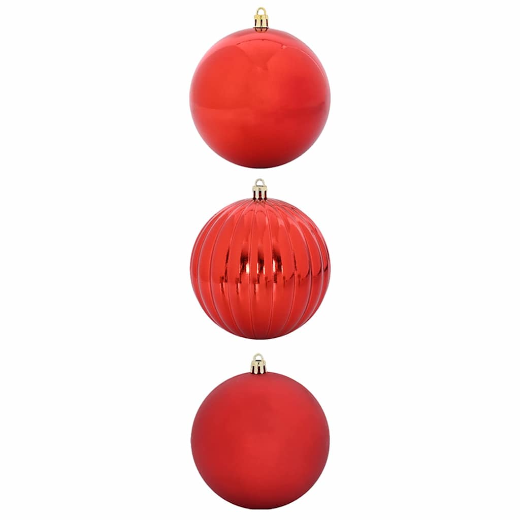 Julepynt Set XXL 3 pcs Rød Ø 25 cm Plastik LED'er