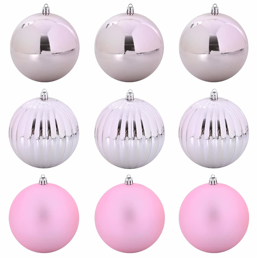 Juleklode Sæt XL 9 pcs Lyserød Ø 15 cm Plastik LED'er