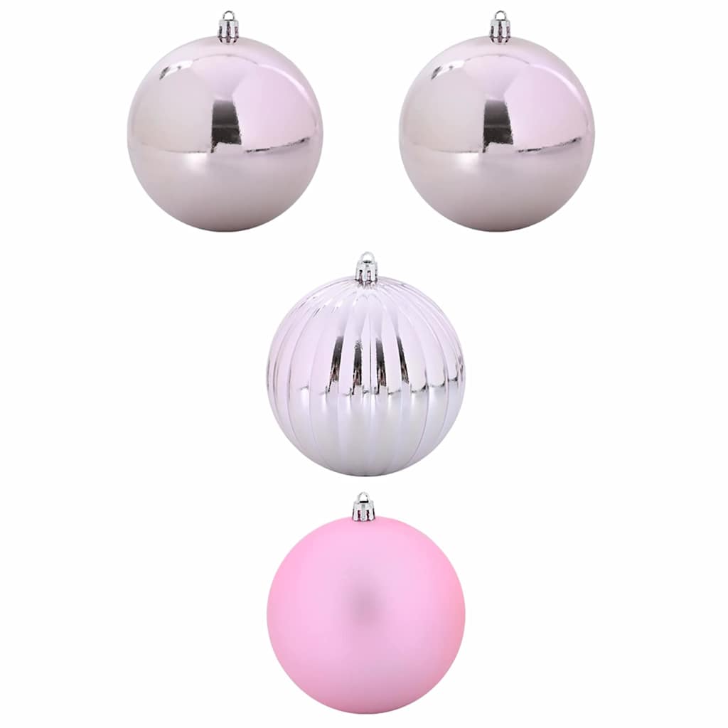Julepynt Set XXL 4 pcs Lyserød Ø 20 cm Plastik LED'er