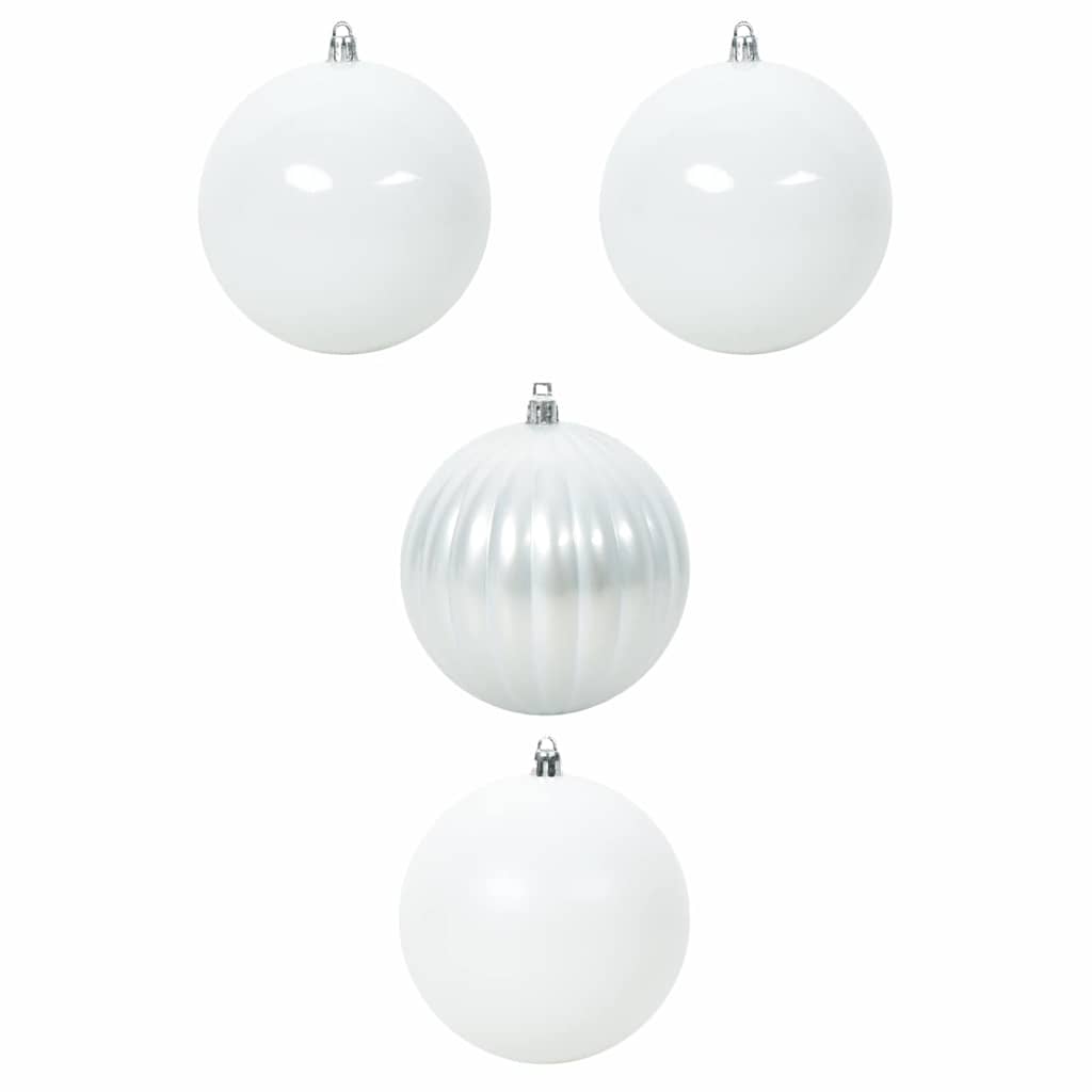 Julepynt Sæt XXL 4 pcs Hvid Ø 20 cm Plastik LED'er