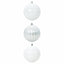 Julepynt Set XXL 3 pcs Hvid Ø 25 cm Plastik LED'er