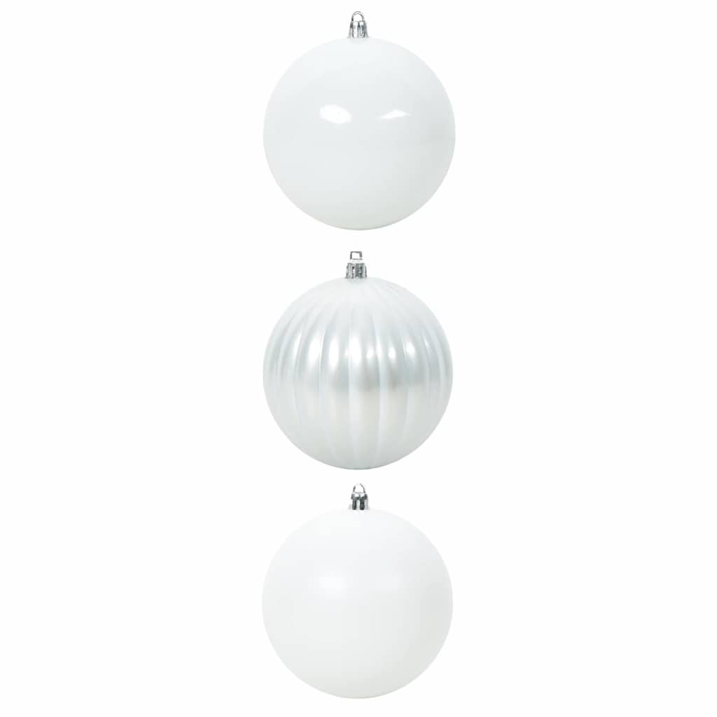 Julepynt Set XXL 3 pcs Hvid Ø 25 cm Plastik LED'er