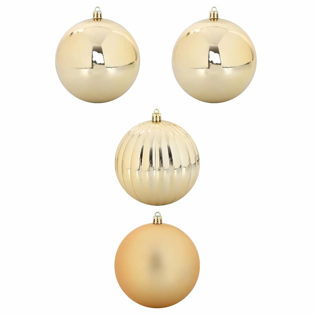 Julepynt Sæt XXL 4 pcs Guld Ø 20 cm Plastik LED'er