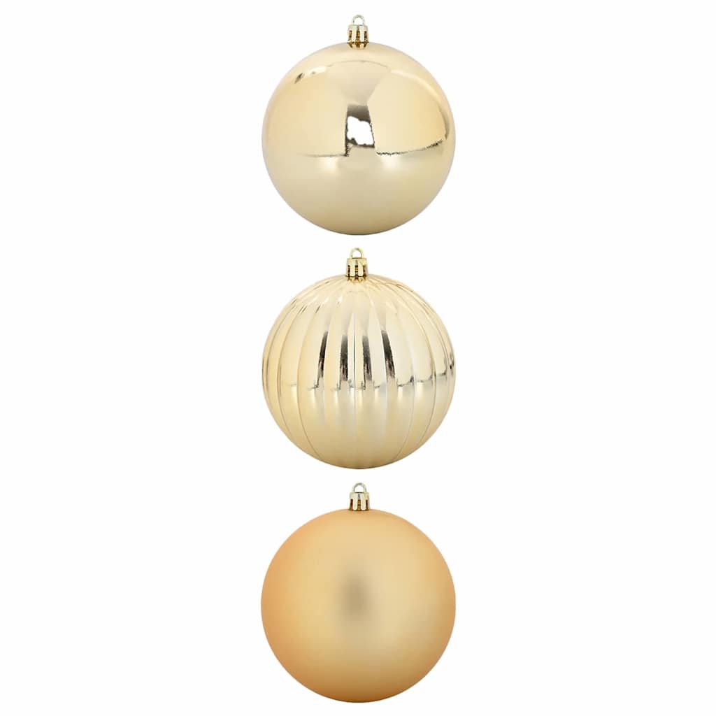 Julepynt Set XXL 3 pcs Guld Ø 25 cm Plastik LED'er