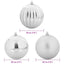 Julepynt Set XXL 4 pcs Sølv Ø 20 cm Plastik LED'er