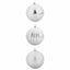 Julepynt Satz XXL 3 pcs Sølv Ø 25 cm Plastik LED'er