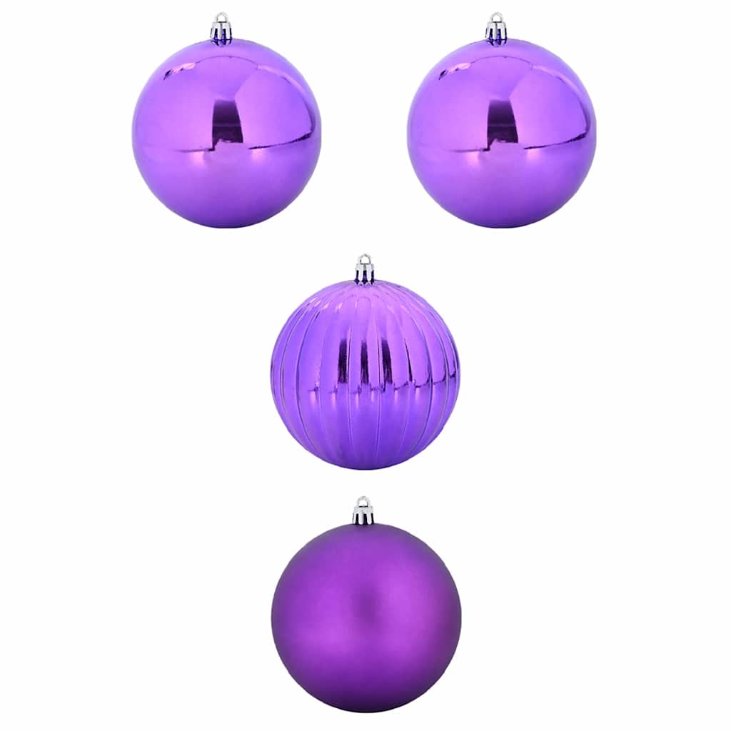 Julepynt Sæt XXL 4 pcs Lilla Ø 20 cm Plastik LED'er