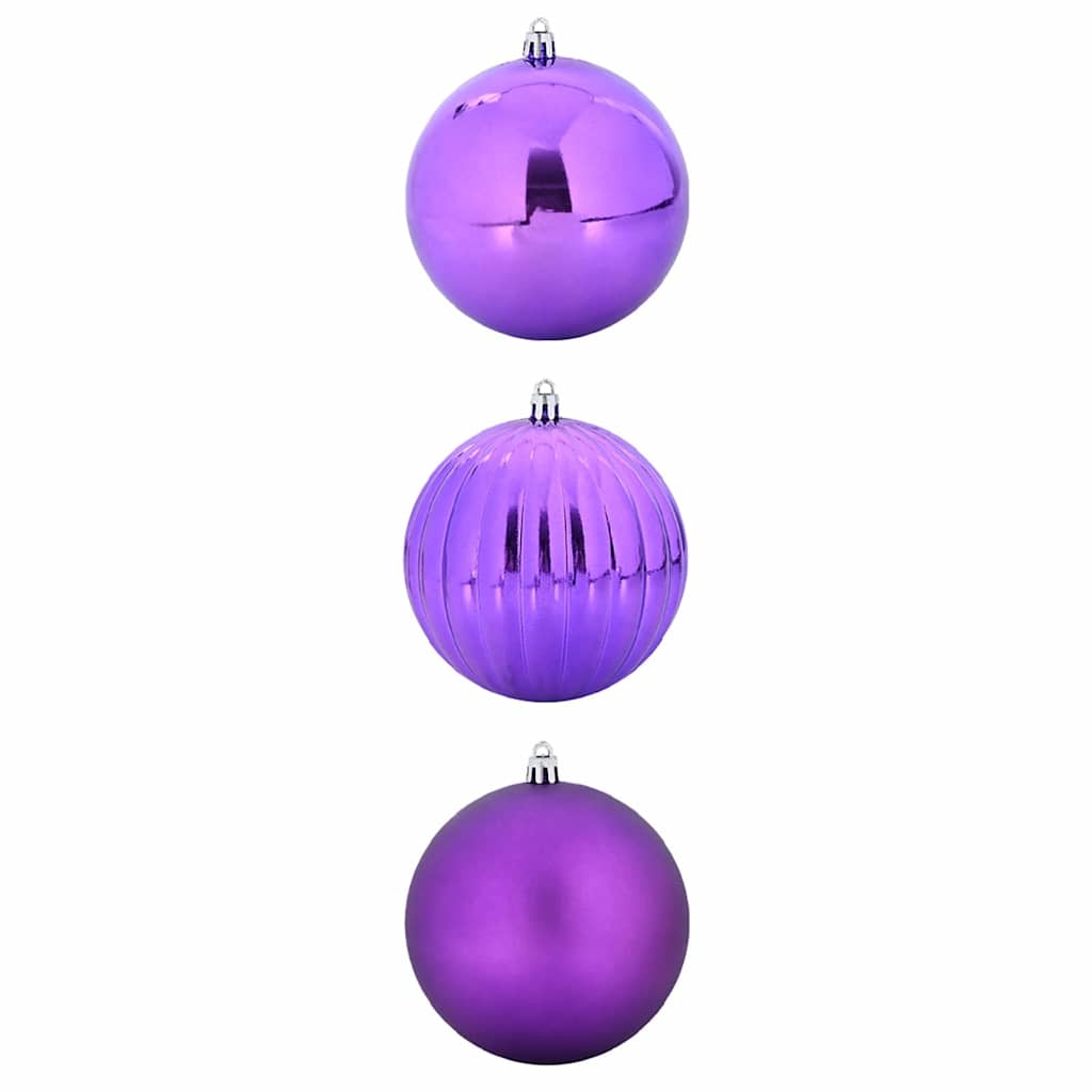 Julepynt Satz XXL 3 pcs Lilla Ø 25 cm Plastik LED'er