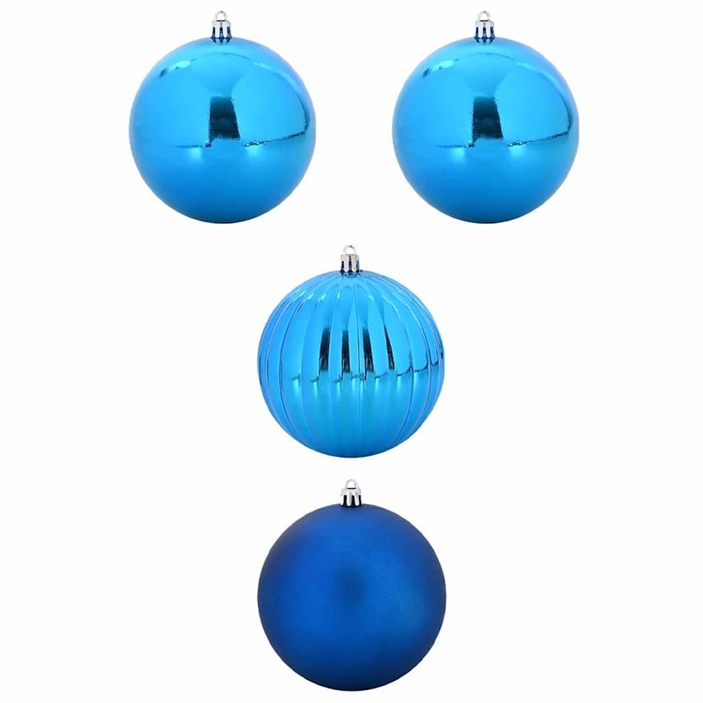 Julepynt Set XXL 4 pcs Blå Ø 20 cm Plastik LED'er