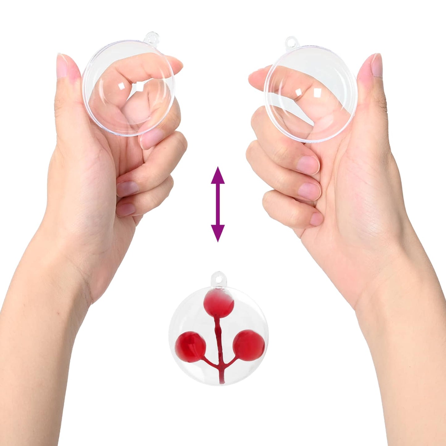 Jule Kuglesæt 50 pcs Transparent Ø 5 cm