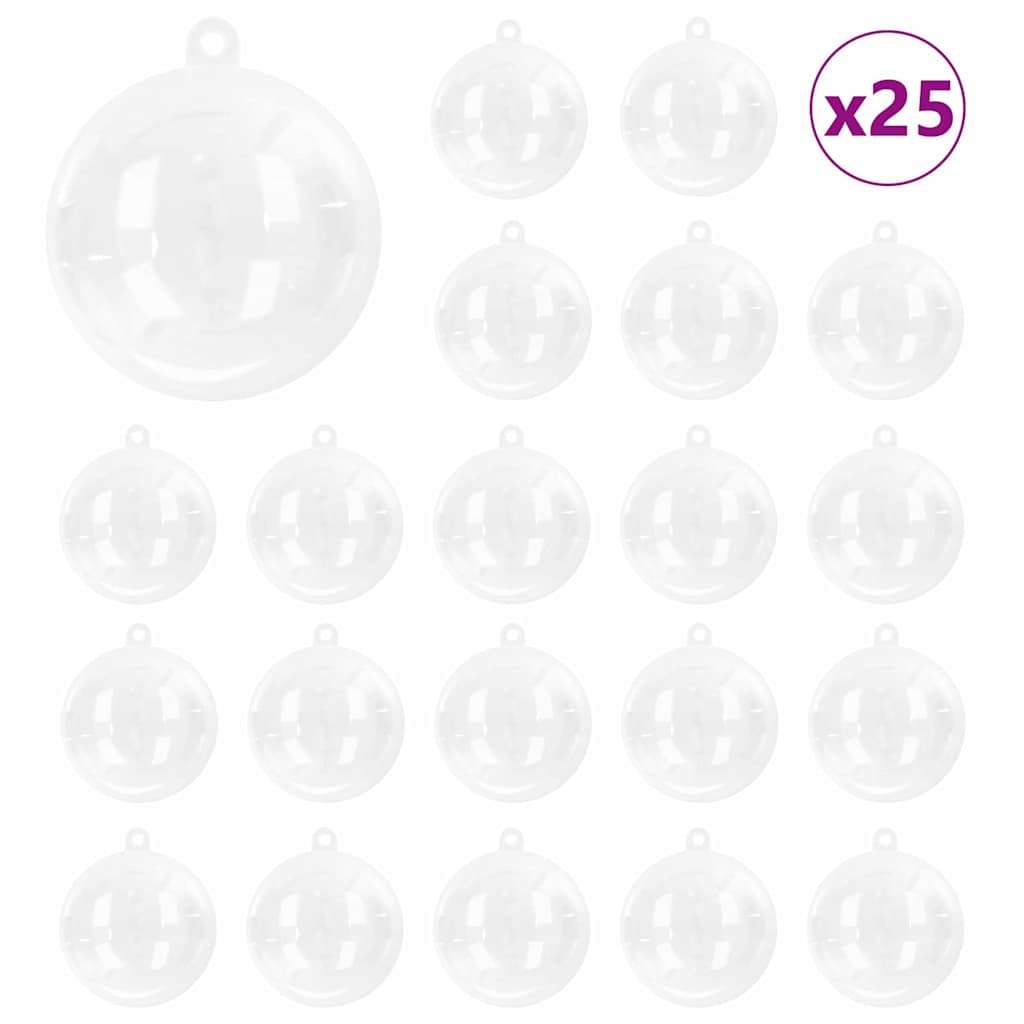 Jule Kuglesæt 25 pcs Transparent Ø 10 cm