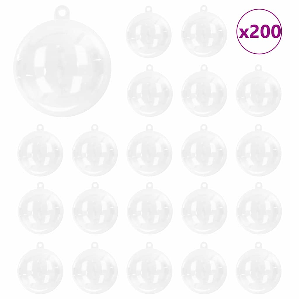 Jule Kuglesæt 200 pcs Transparent Ø 5 cm