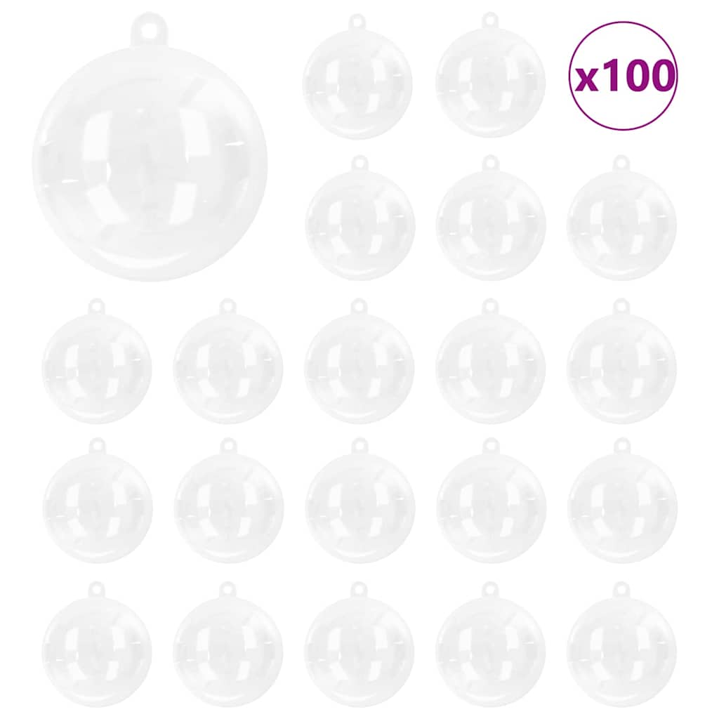 Jule Kuglesæt 100 pcs Transparent Ø 8 cm