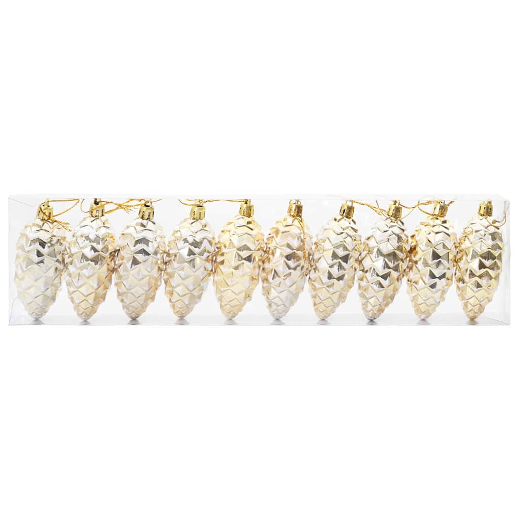 Julefyrrekoglebold 40 pcs Guld Plastik