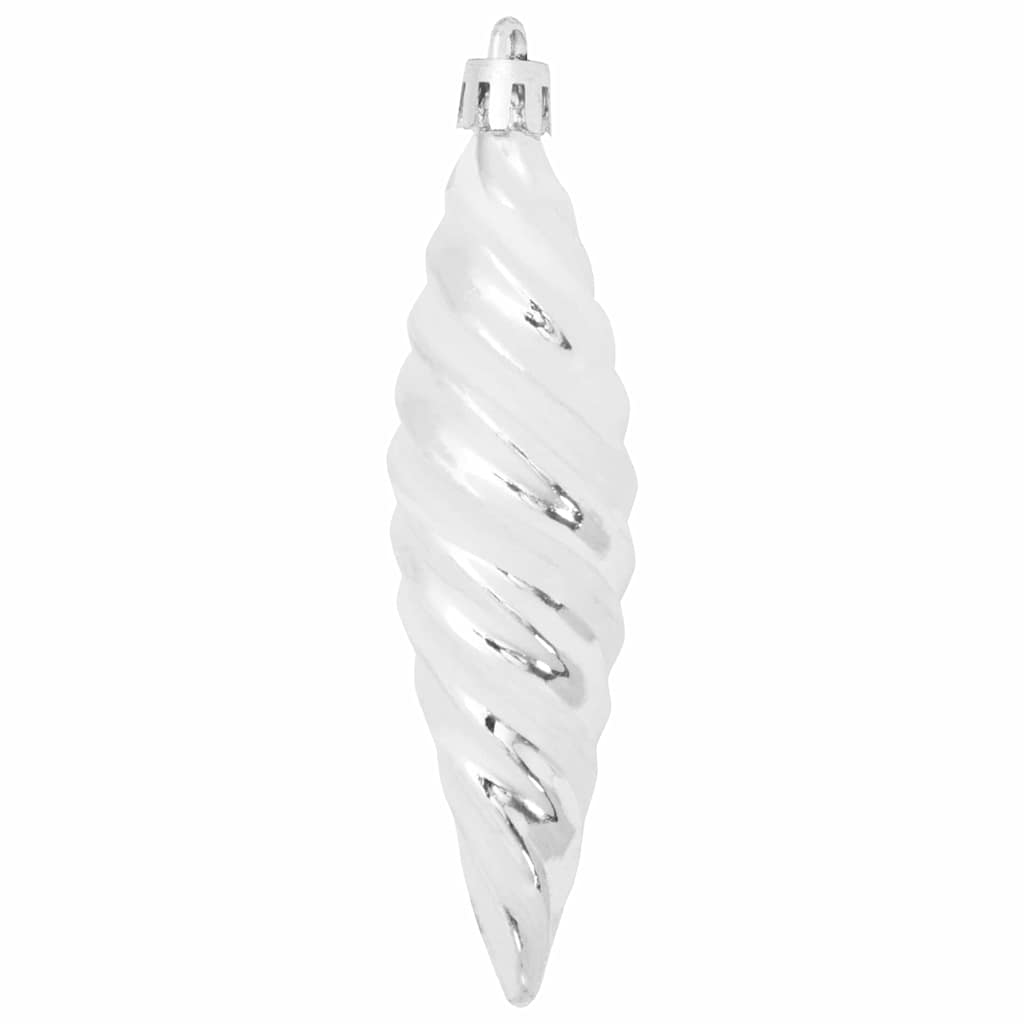 Jule Spiral Formet Kugle 40 pcs Sølv Plastik