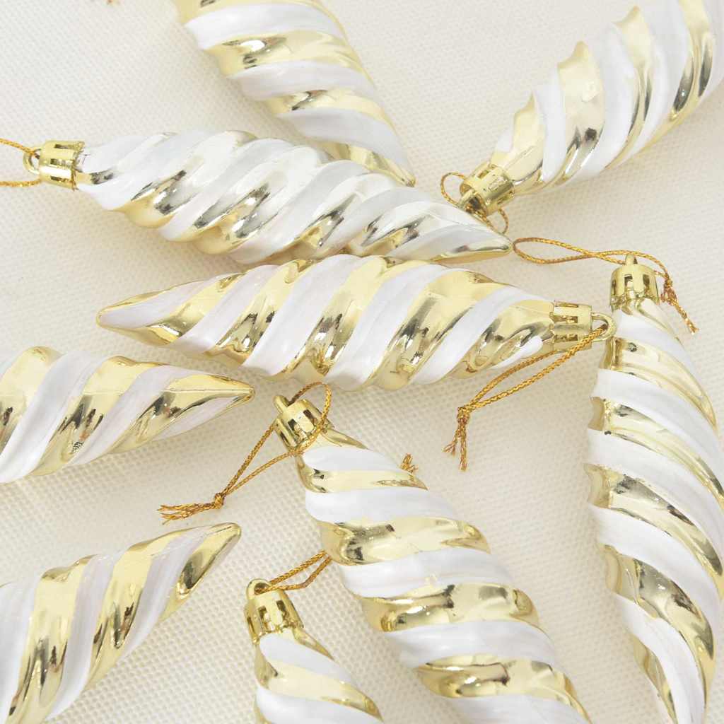 Jule Spiral Formet Kugle 40 pcs Guld Plastik