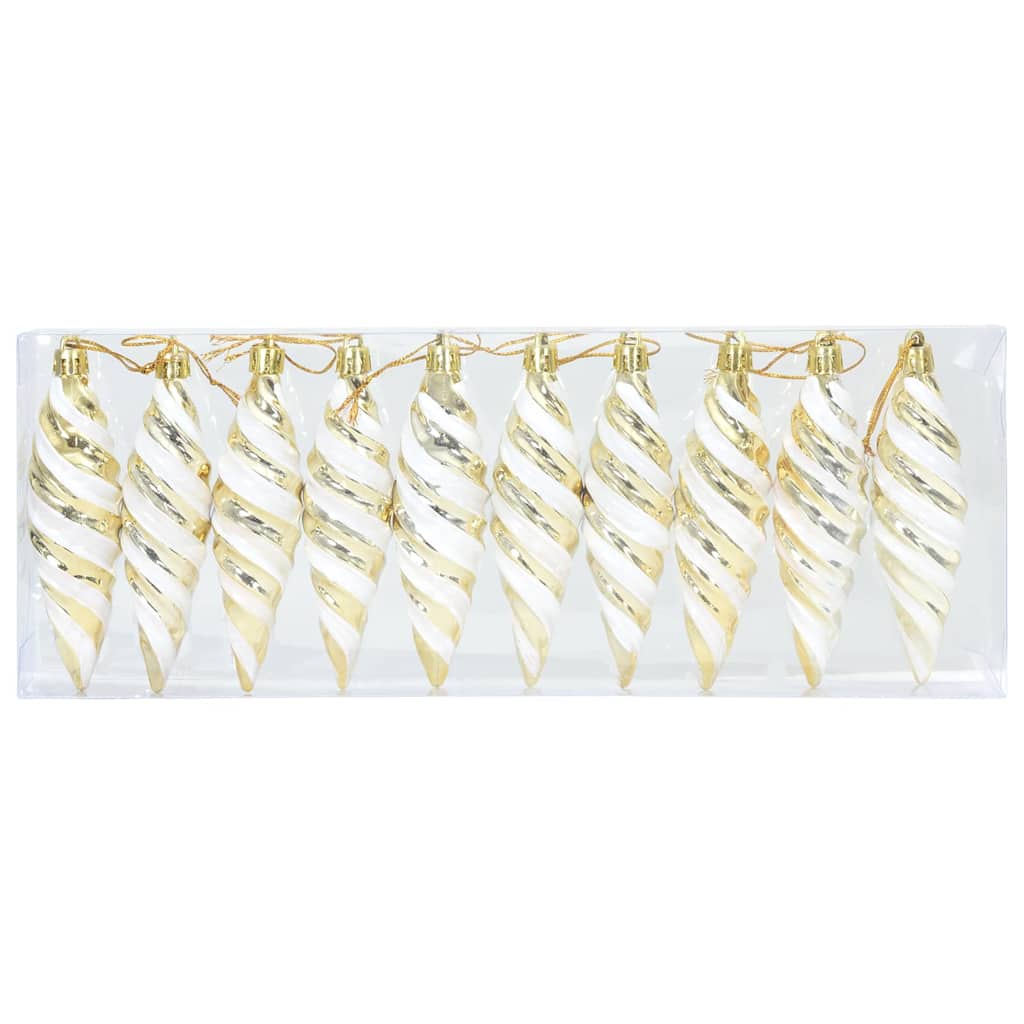 Jule Spiral Formet Kugle 40 pcs Guld Plastik