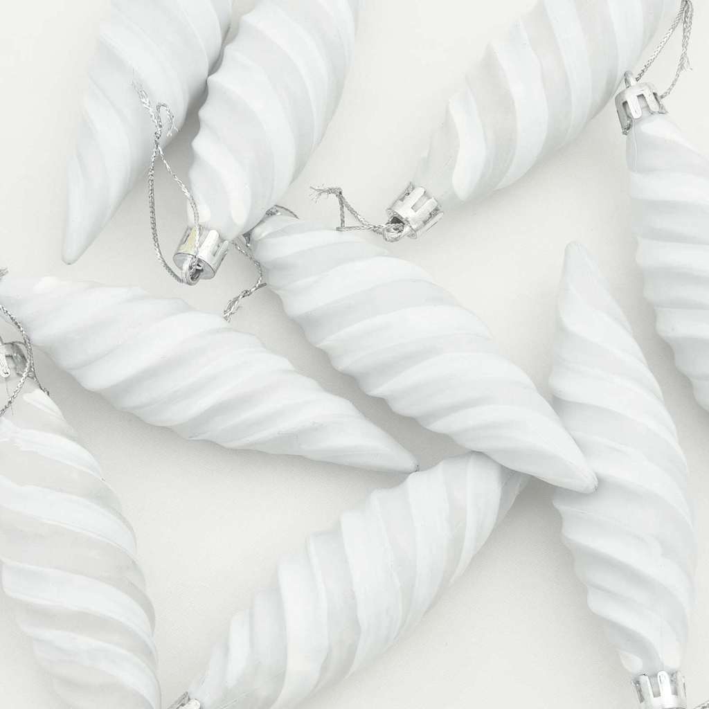 Jule Spiral Formet Kugle 40 pcs Hvid Plastik