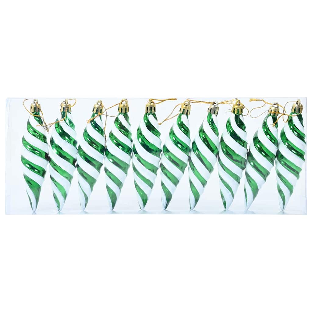 Jule Spiral Formet Kugle 40 pcs Grøn Plastik