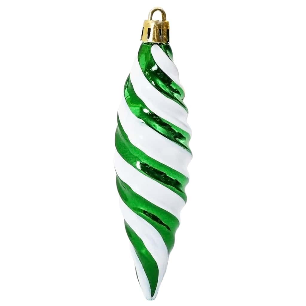 Jule Spiral Formet Kugle 40 pcs Grøn Plastik