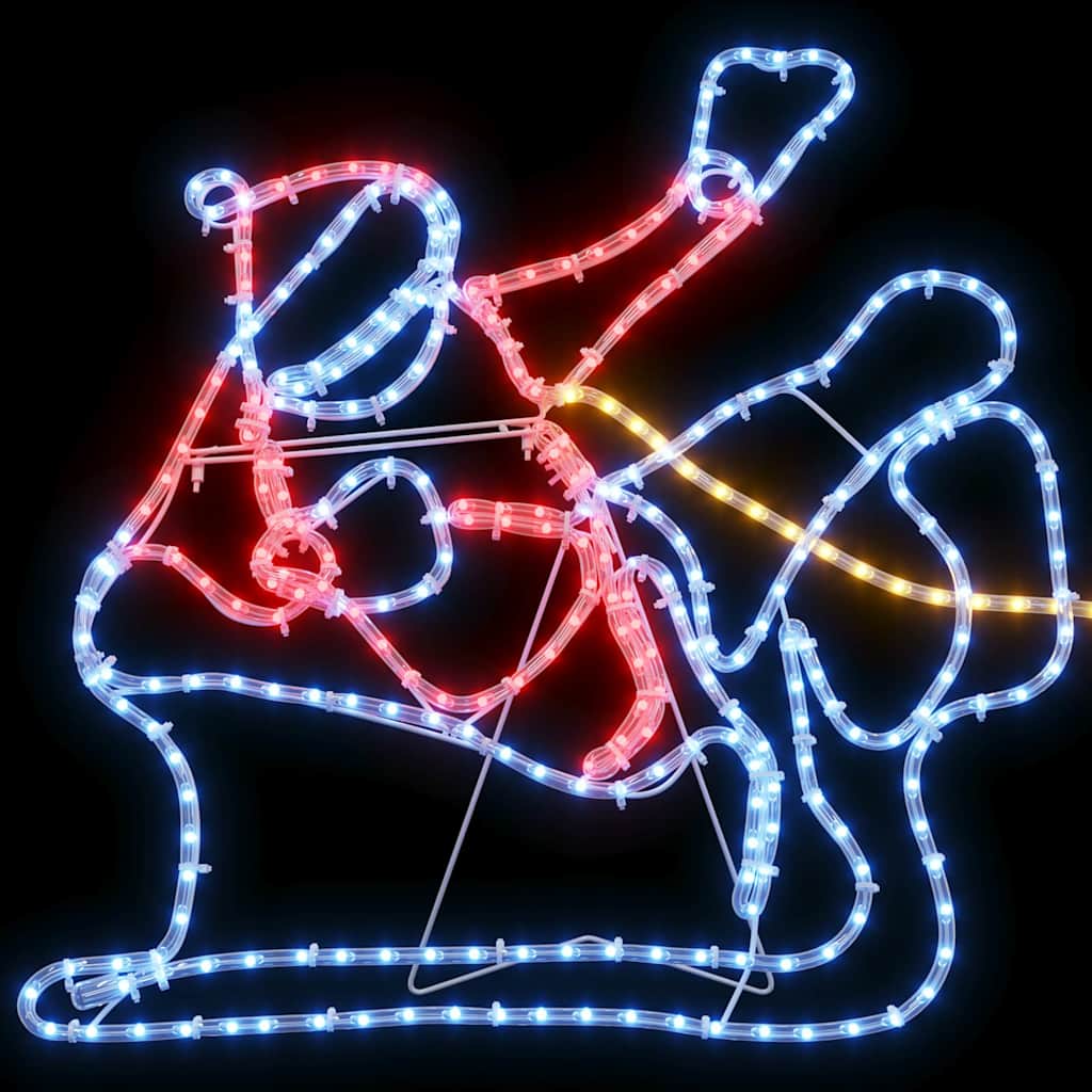 Juledekoration med 1224 LED'er Flerfarvet 69 x 79 cm PVC