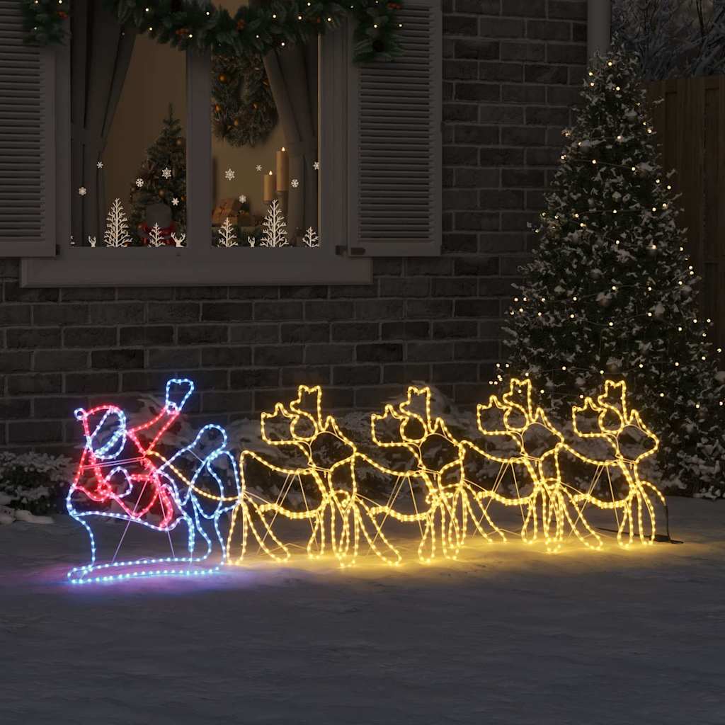 Juledekoration med 1224 LED'er Flerfarvet 69 x 79 cm PVC