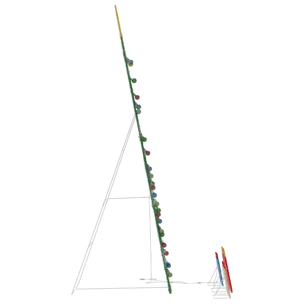 Belyst juletre med 3 gaveæsker 2D varm hvid Flerfarvet 210 cm