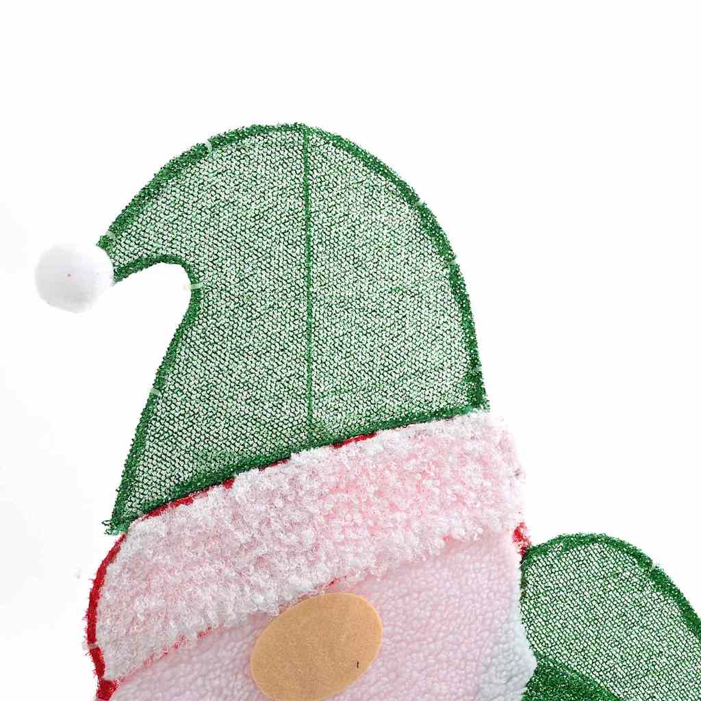 Belyst Julemand med 60 LED'er Varm hvid 70 x 62 cm Glitterstof