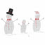 Belyst Snemand Familie 3 pcs Varm hvid Polyester