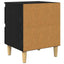 Sengeskabe 2 pcs Sort eg 40 x 35 x 50 cm Konstrueret træ
