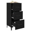 Sideboard med skuffe Sort eg 34,5 x 34 x 90 cm Konstrueret træ