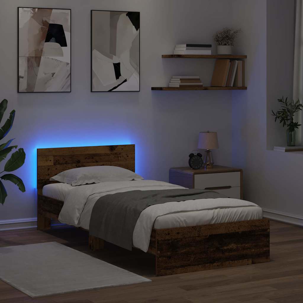 Sengestel Gammelt træ 100 x 200 cm Konstrueret træ