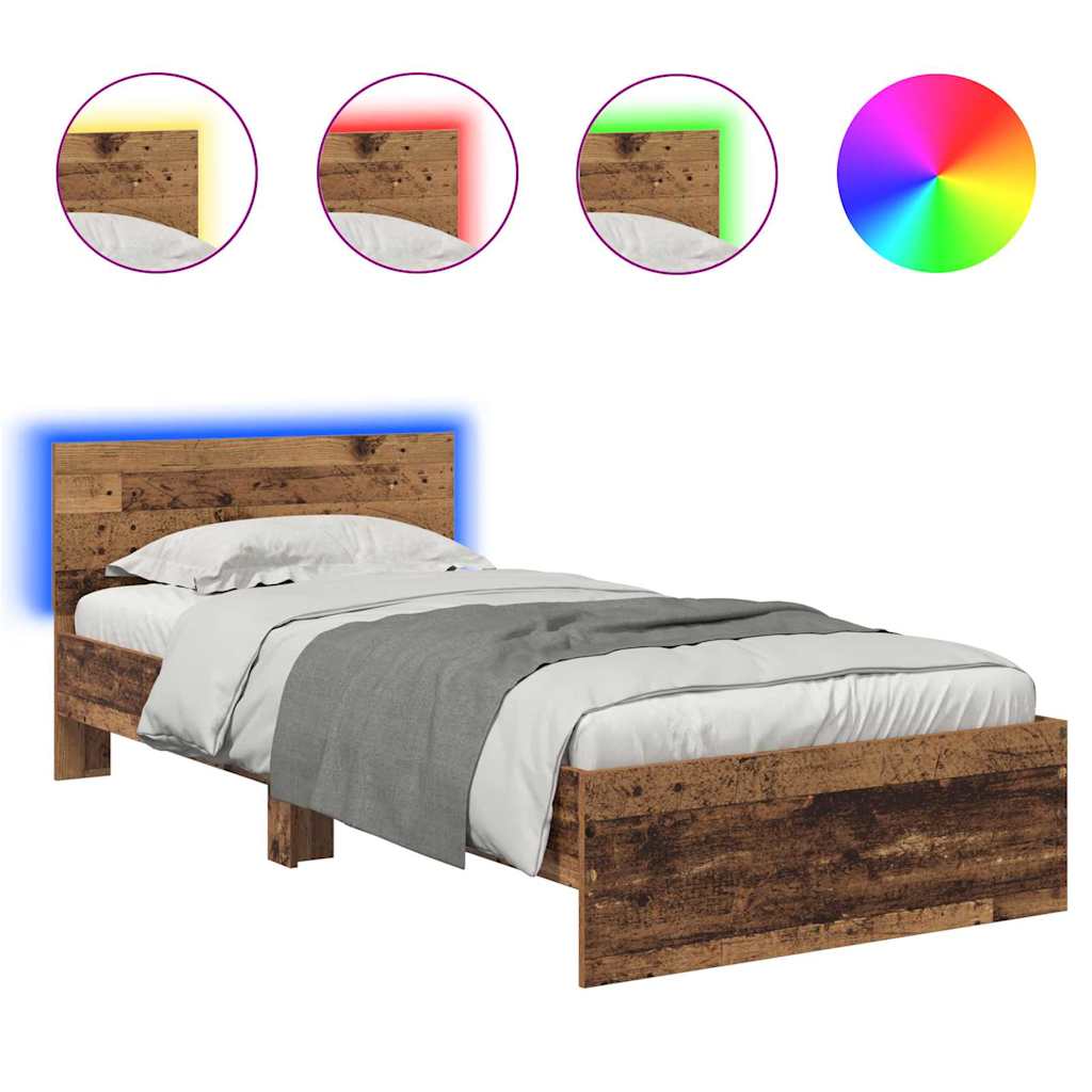 Sengestel Gammelt træ 100 x 200 cm Konstrueret træ