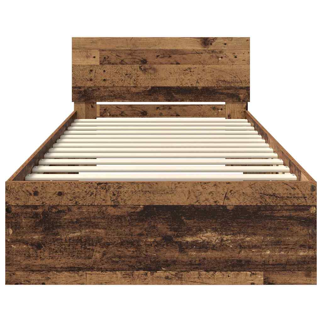 Sengestel Gammelt træ 90 x 200 cm Konstrueret træ