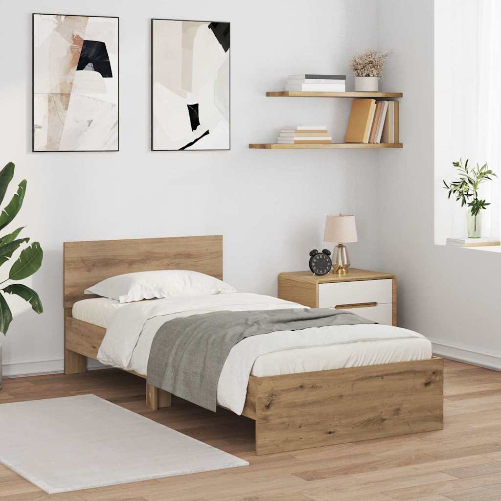 Sengestel Artisan Egetræ 90 x 190 cm Konstrueret træ