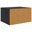 Printerstand med skuffe Sort eg 40 x 32 x 24 cm Konstrueret træ