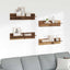 Væghylder 4 pcs Gammelt træ 80 x 11,5 x 18 cm Konstrueret træ