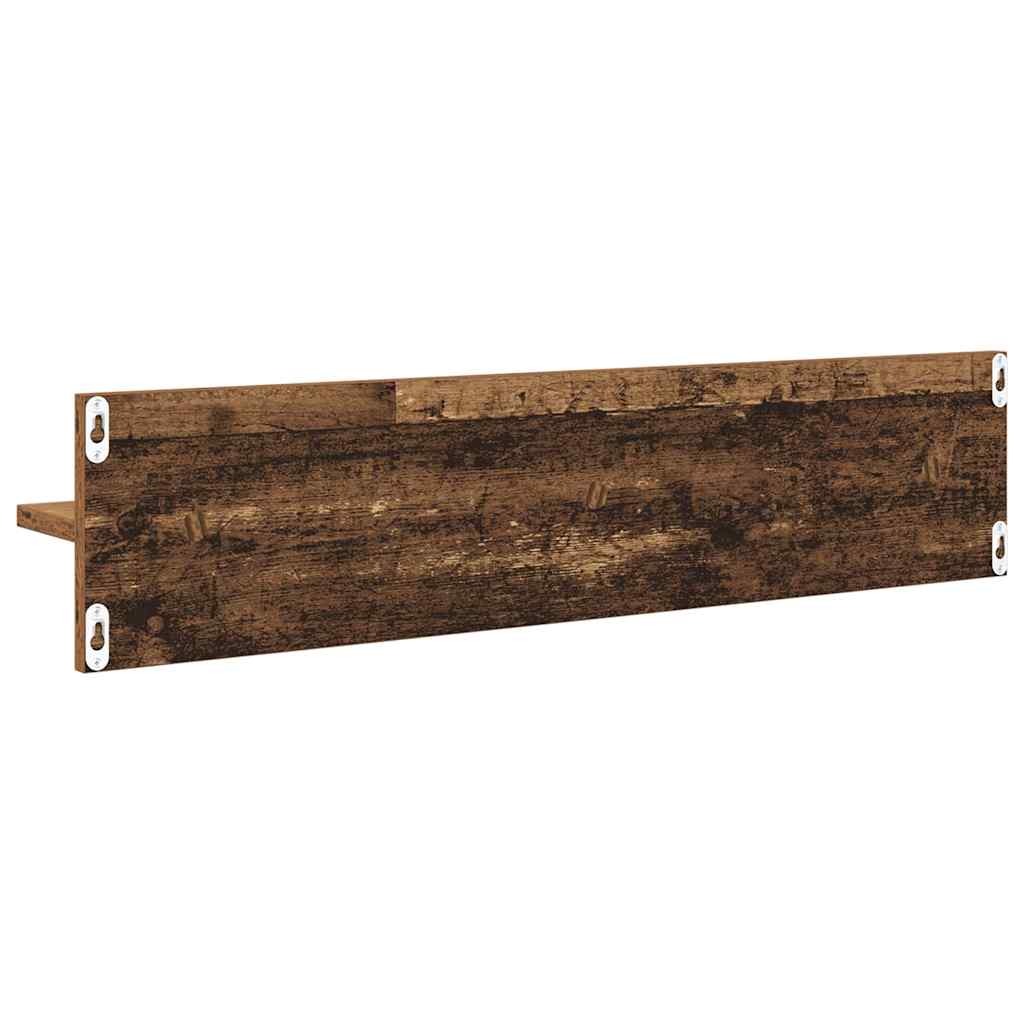 Væghylder 4 pcs Gammelt træ 80 x 11,5 x 18 cm Konstrueret træ