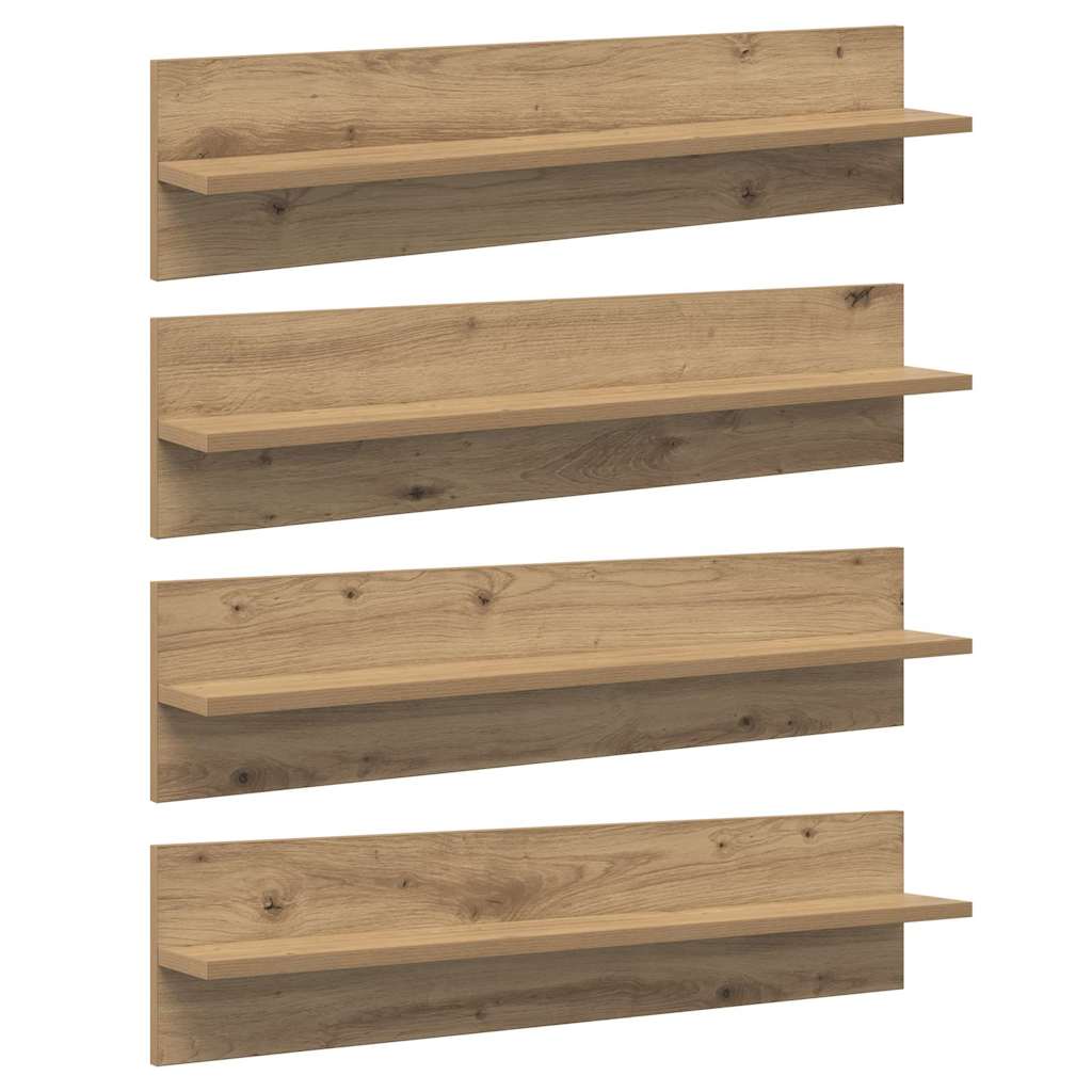 Væghylder Vægmonteret 4 pcs Artisan Egetræ 80 x 11,5 x 18 cm