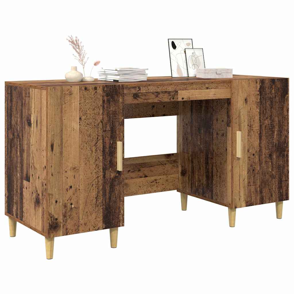 Bord med hylde Gammelt træ 140 x 50 x 75 cm Konstrueret træ