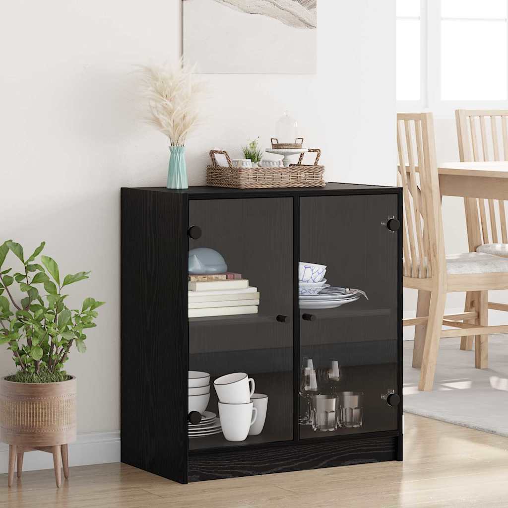 Sideskab Sort eg 68 x 37 x 75,5 cm Konstrueret træ