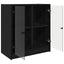 Sideskab Sort eg 68 x 37 x 75,5 cm Konstrueret træ