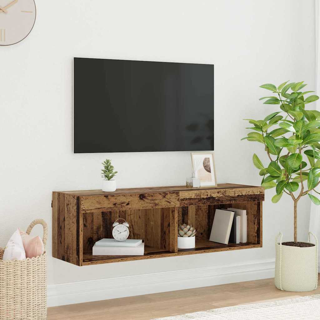 TV-møbelsæt Gammelt træ 100 x 30 x 30 cm Konstrueret træ