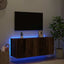 TV vægskab med LED Gammelt træ 100 x 35 x 41 cm Konstrueret træ