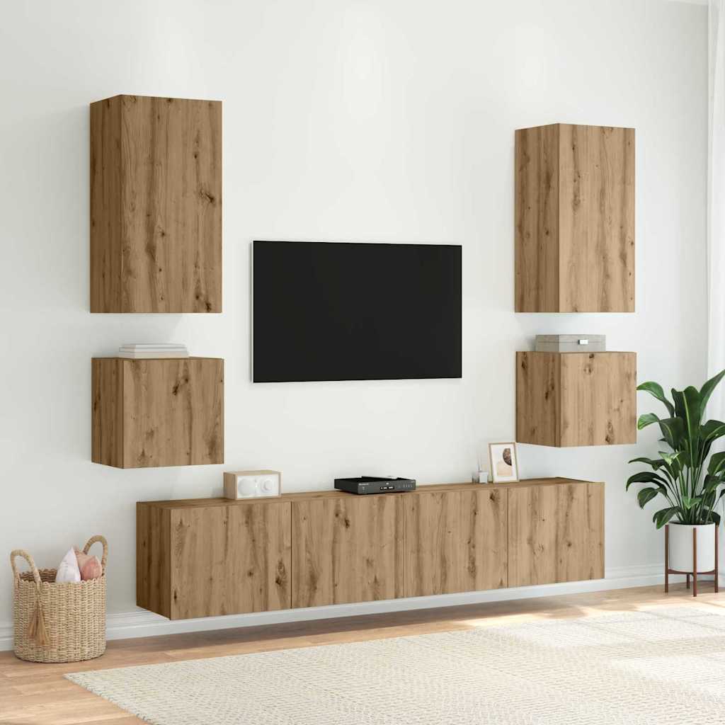 TV vægskab Artisan Egetræ 100 x 35 x 41 cm Konstrueret træ
