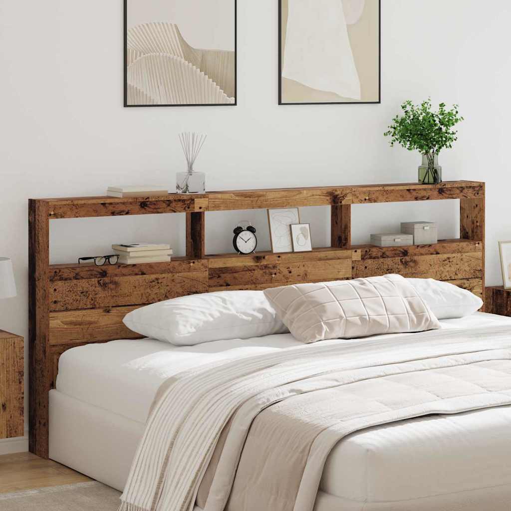 Hovedgærde Gammelt træ 220 x 17 x 102 cm Konstrueret træ