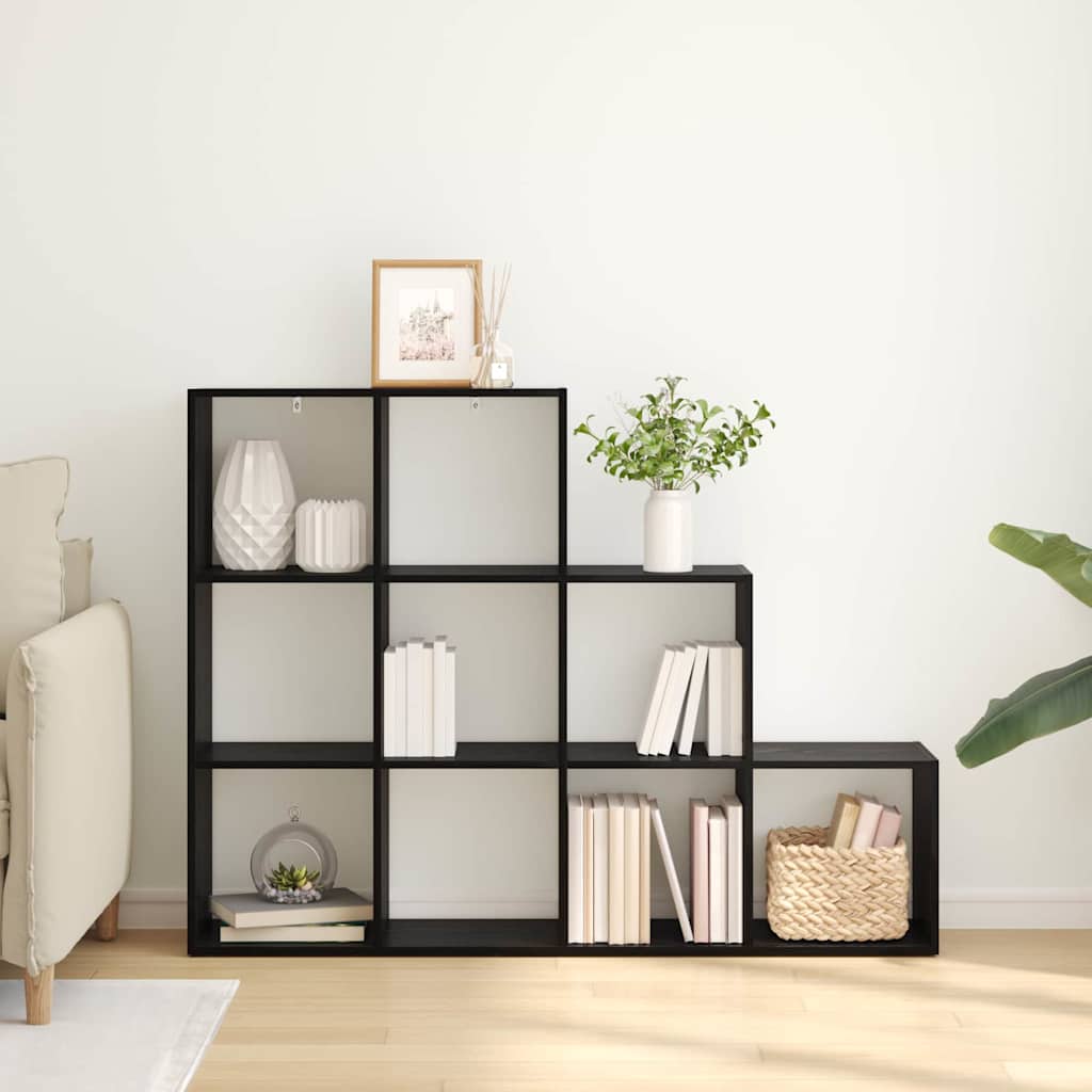 Rumdivider boghylde Sort eg 137,5 x 29 x 103,5 cm