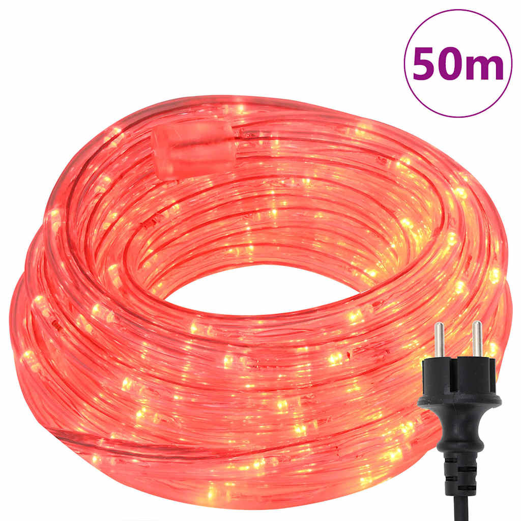 Sejllys med reblys Rød 50 m PVC